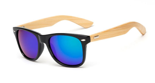 17 color Wood Sunglasses Men women square bamboo Women for women men Mirror Sun Glasses