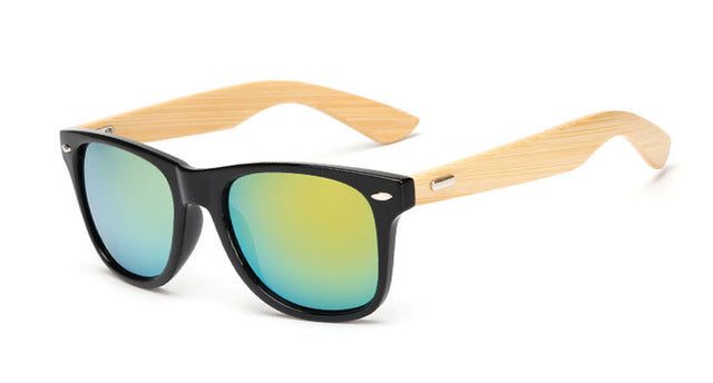 17 color Wood Sunglasses Men women square bamboo Women for women men Mirror Sun Glasses