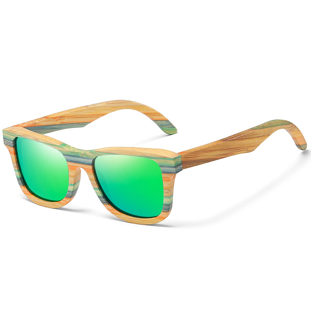 Skateboard Wood Bamboo Sunglasses Polarized for Women Mens New Brand Designer Wooden Sun Glasses UV Protection Lens