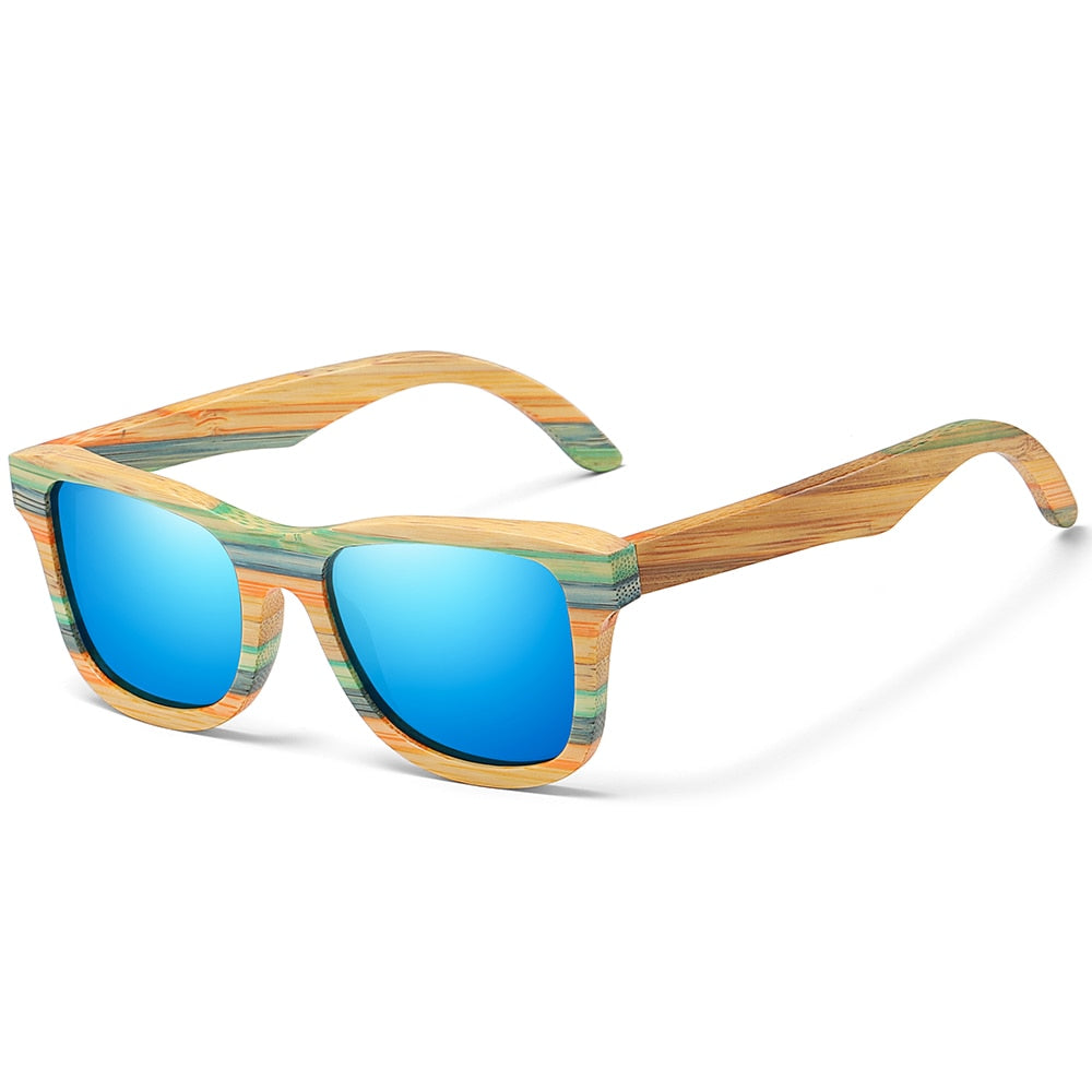 Skateboard Wood Bamboo Sunglasses Polarized for Women Mens New Brand Designer Wooden Sun Glasses UV Protection Lens